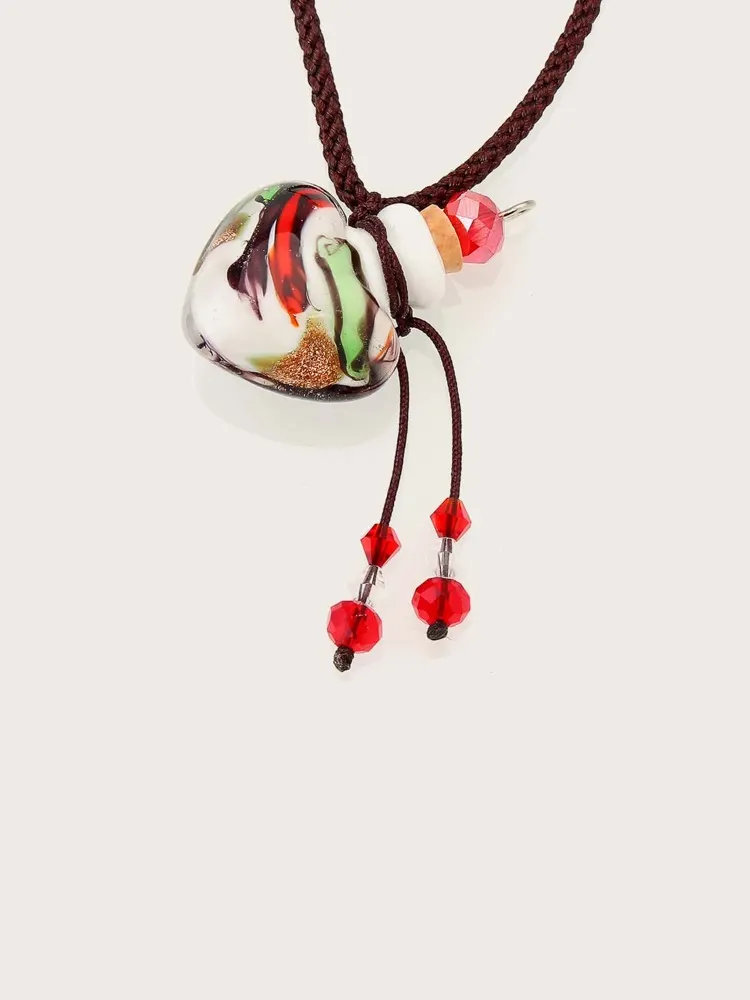 Glass Bottle Charm Necklace
