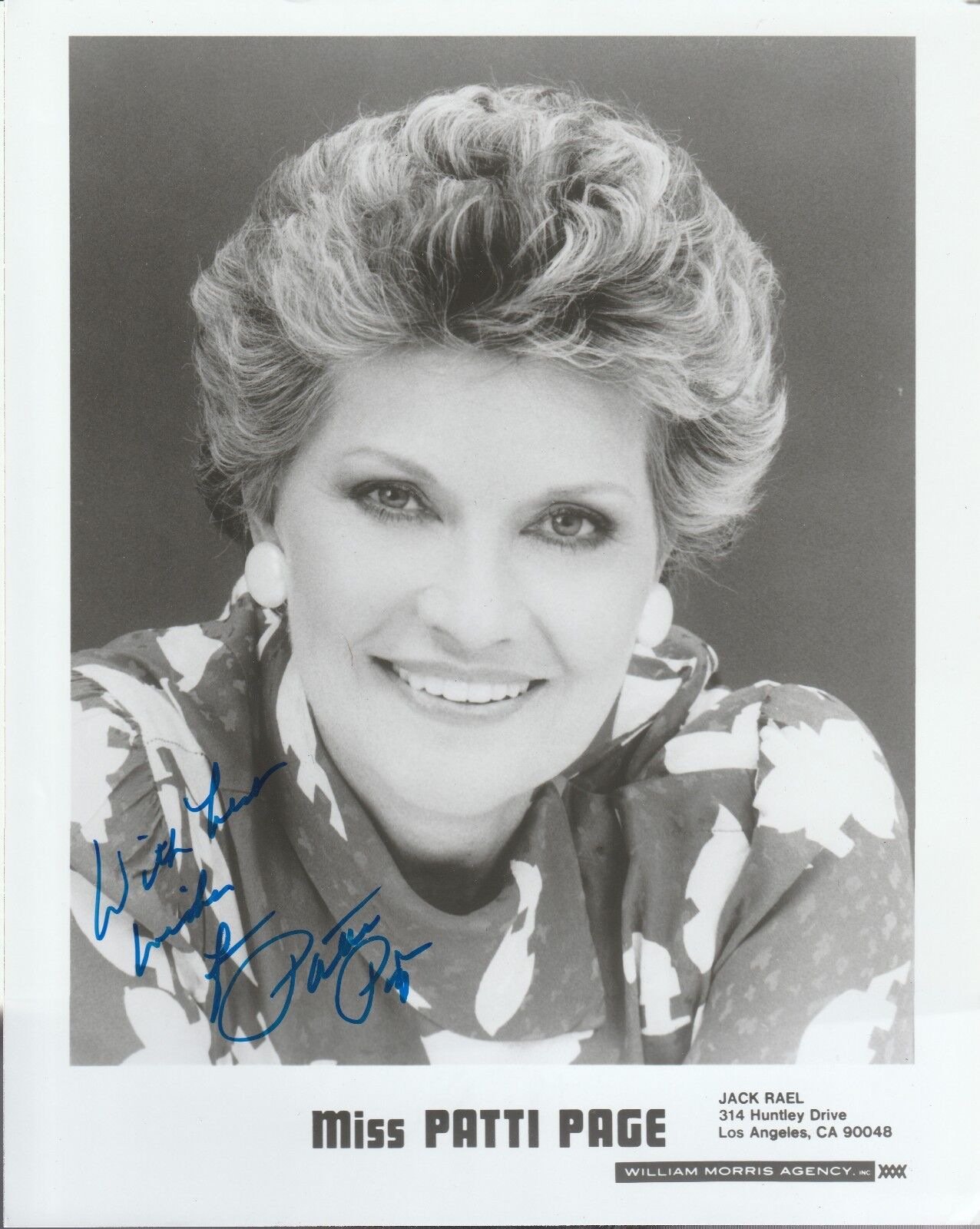 PATTI PAGE AUTOGRAPHED SIGNED Photo Poster painting (8X10) DECEASED 8317