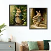 (US Local)2pcs/set Rabbit-11CT Stamped Cross Stitch Kit(40x50cm)