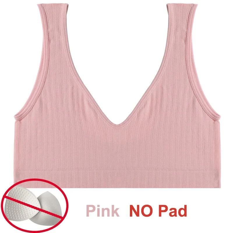 Women Crop Top Sexy Push Up Brassiere Tube Tops Seamless Bra Tank Top Bralette Lingerie for Female Underwear Backless Intimates