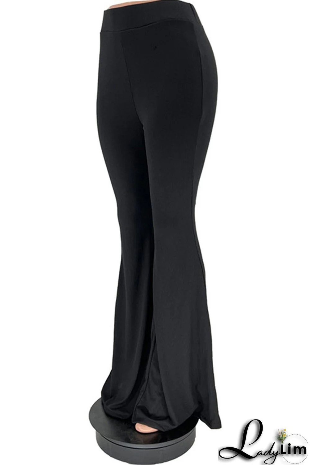 Coffee Fashion Casual Solid Basic Regular High Waist Speaker Trousers