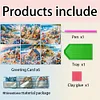 6Pcs Diamond Painting House Greeting Card for Holiday Party Favors