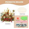 Wooden Special Shaped Christmas Candle Diamond Painting Tabletop Ornaments Kit