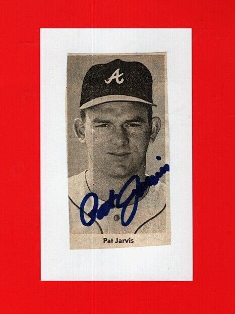 PAT JARVIS-ATLANTA BRAVES AUTOGRAPHED Photo Poster painting ON INDEX CARD