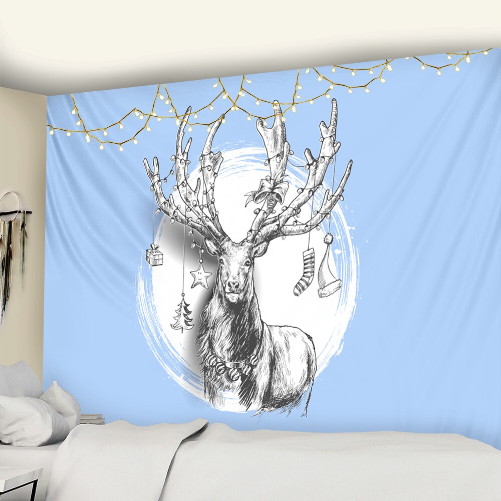 

Wall Tapestry - Simple Lines Christmas Reindeer-150*130cm, 501 Original
