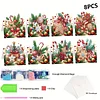 8PCS DIY Diamond Art Greeting Cards Congratulations Cards & Gifts (Christmas)