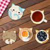 8Pcs Diamond Painting Wooden Cute Animal Coaster Diamond Art Kit w/ Holder No-Slip Decor