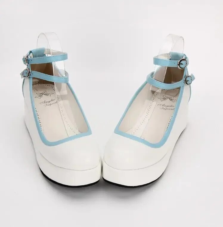VCshoesWoman Mori Girl Lolita Cosplay Shoes Lady High Heels Pumps Wedges Women Princess Dress Party Platform Shoes 5cm