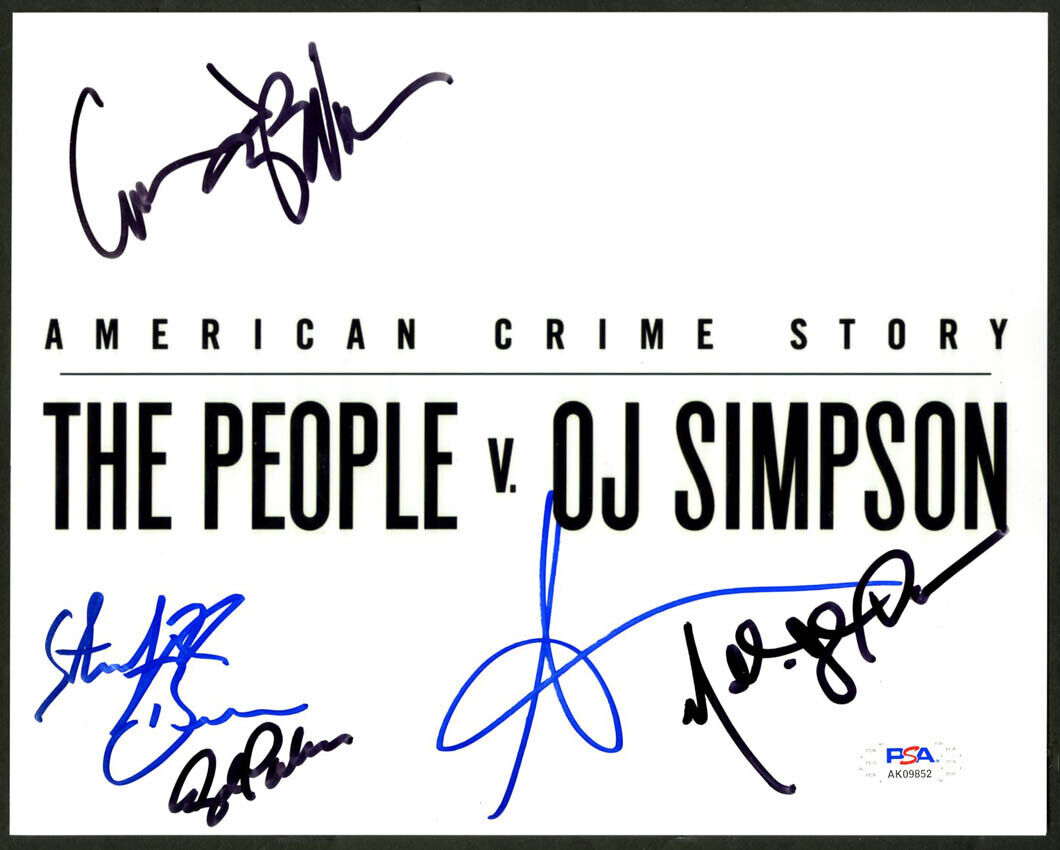 CAST MULTI SIGNED 8x10 Photo Poster painting The People vs OJ Simpson LETTER PSA/DNA AUTOGRAPHED