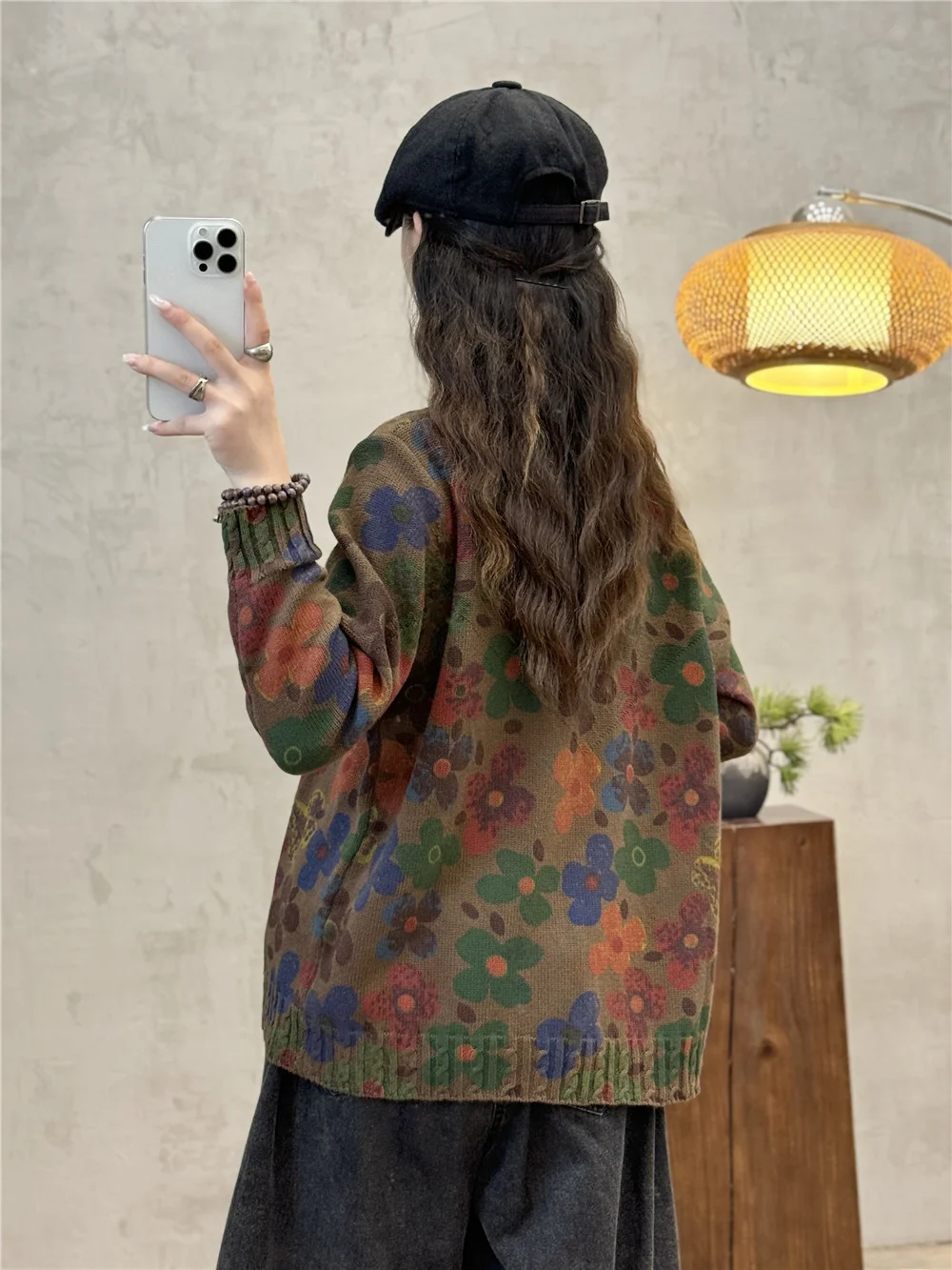 Chicfifth Sweater Women Winter Long Sleeve High Quality Autumn Vintage Top Knitted Cardigan