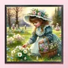 Cute Girl-11CT Stamped Cross Stitch 40*40cm/15.75*15.75in tapestrymarket