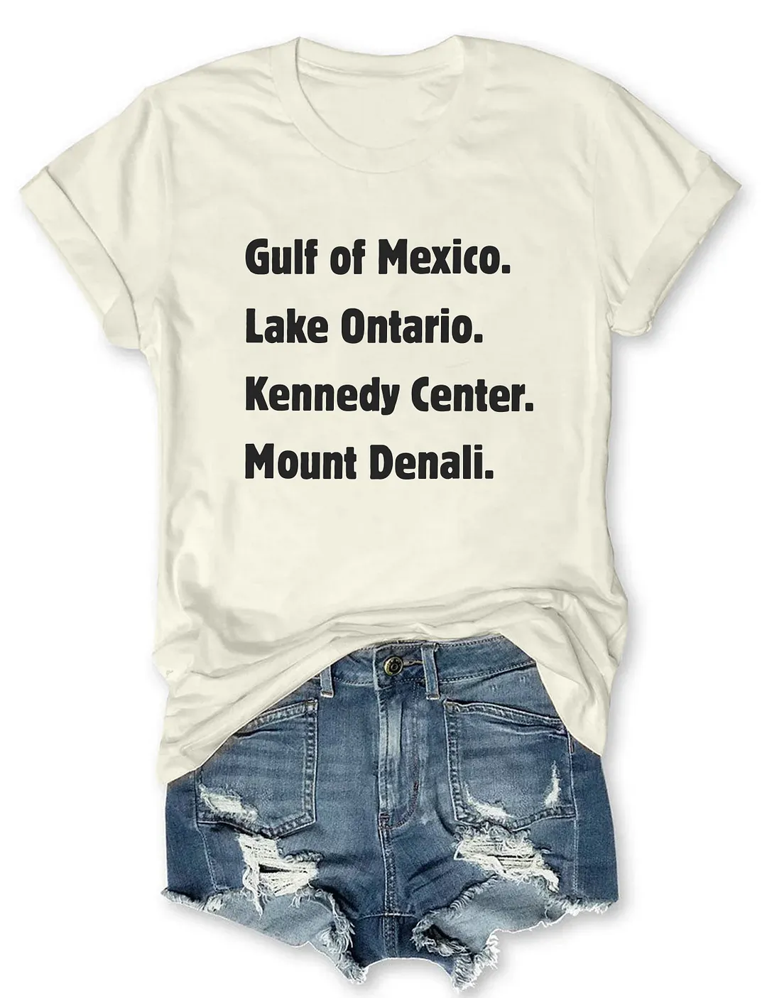 Gulf Of Mexico Lake Ontario Kennedy Center Mount Denali T-shirt