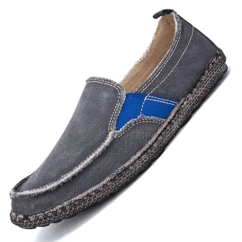 2020 New Spring Summer Light Canvas Shoes Men Breathable Men Shoes Loafers Soft Comfortable Outdoor Flat Lazy Shoes for Male