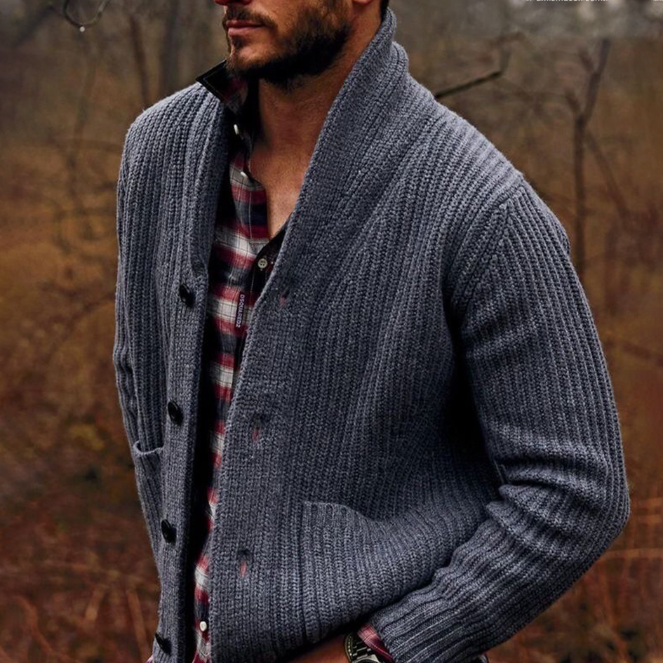 Men's Plain Simple Clean Knit Sweater