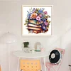 Flowers And Books-11CT Stamped Cross Stitch 40*40cm/15.75*15.75in