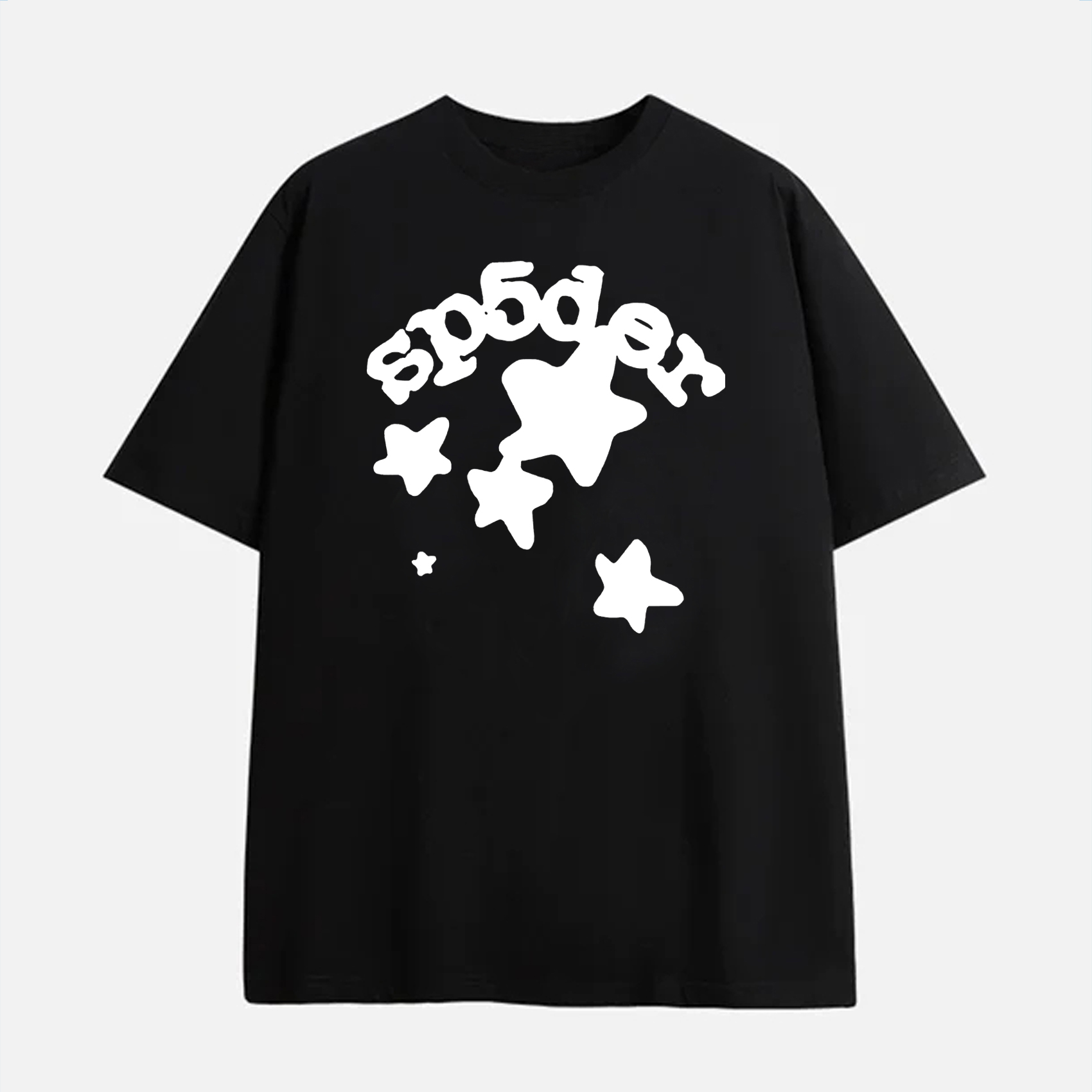Men's Casual Spider Worldwide 555, Punk Printed 100% Cotton T-Shirt