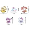 >SALE<5Pcs Acrylic Double Side Party Sanrio Diamond Pianting Art Keyring for Kids