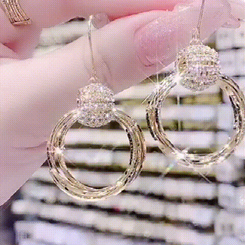 S925 silver  Multi-layer hoop earrings