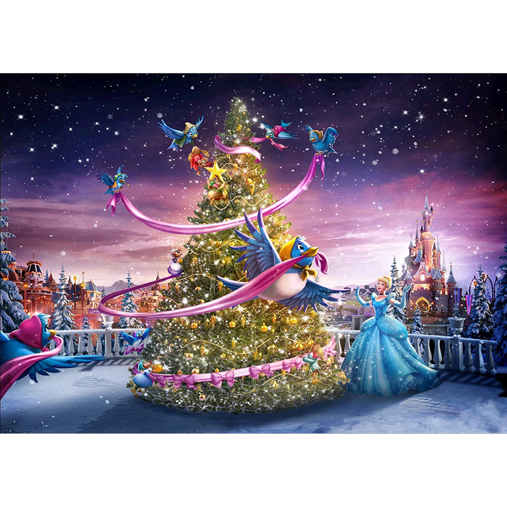 

40*30CM-Round Drill Diamond Painting-Christmas Tree, 501 Original