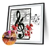 Notes De Musique - Complète Rond Diamant Peinture 35*35CM