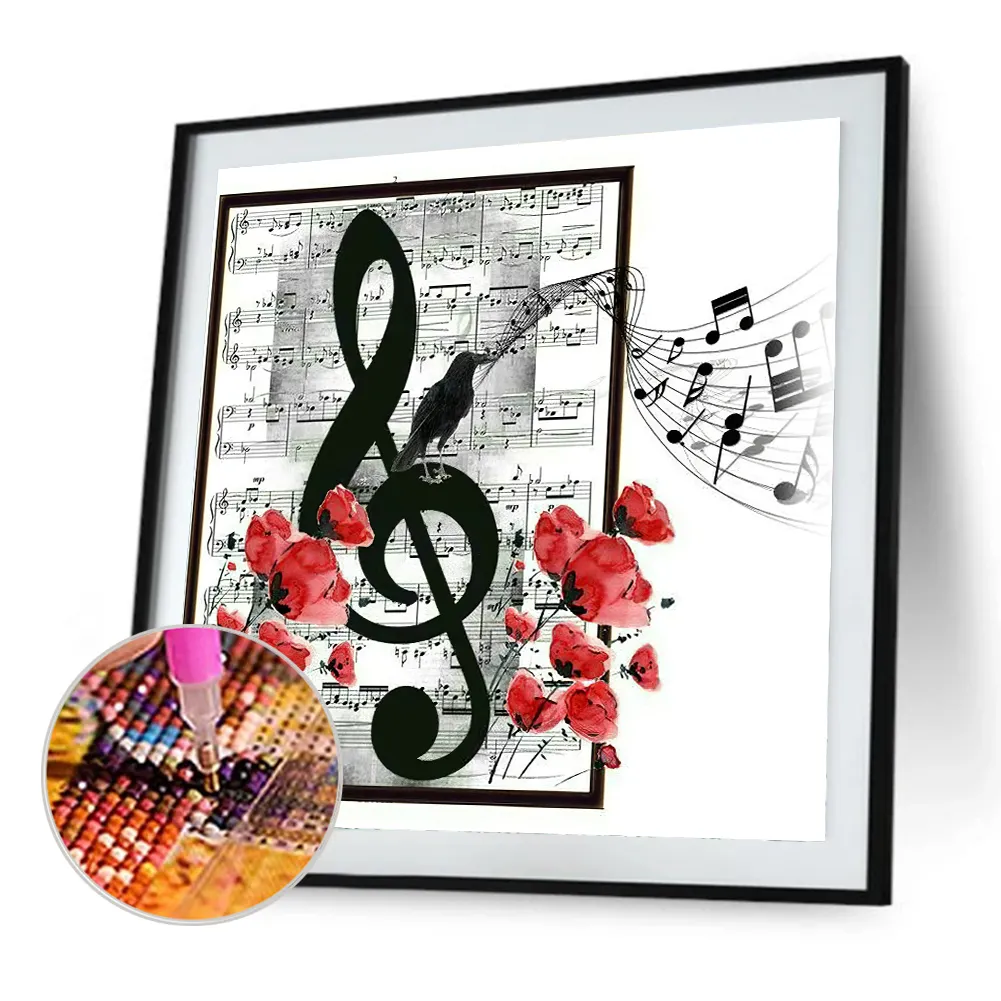 Diamond Painting - Full Round Drill - Music Notes(35*35cm)