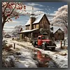 Snow House-11CT Stamped Cross Stitch 40*40cm tapestrymarket