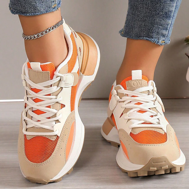 Women's Sneakers Comfort Platform Hidden Heel Round Toe
