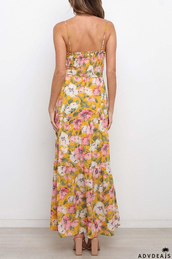 Love In The Air Tiered Floral Maxi Dress