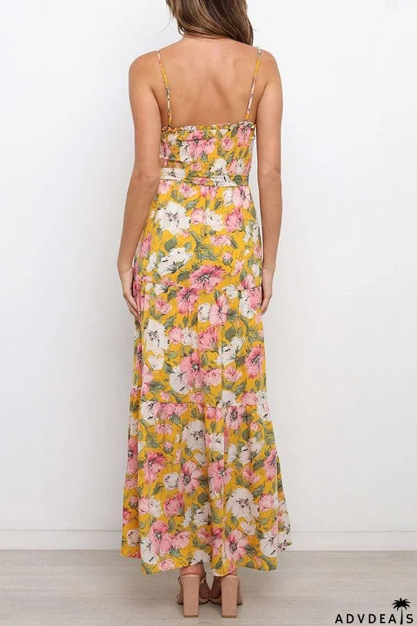 Love In The Air Tiered Floral Maxi Dress