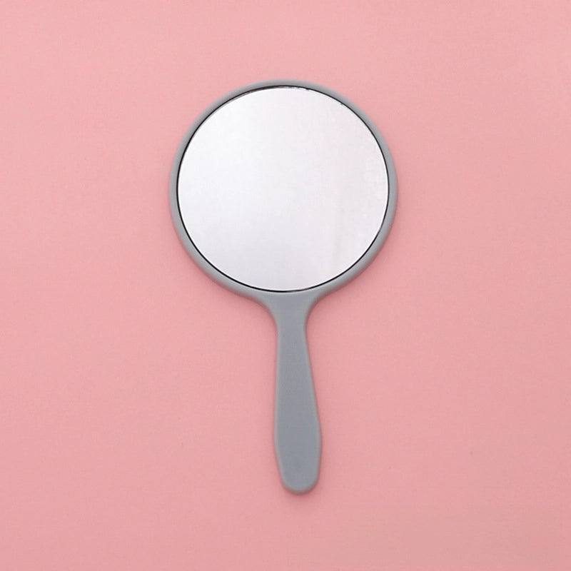 Round Mirror Mini Portable Mirror Handheld Makeup Mirror Cute Portable Handle Mirror Printable LOGO Plastic Small Mirror
