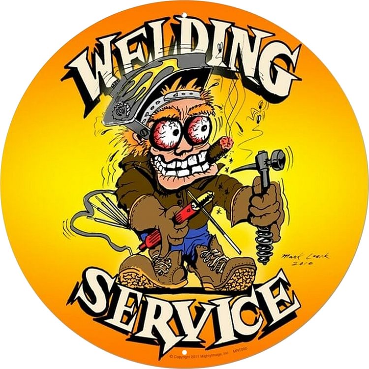 30*30cm - Welding Service - Round Tin Signs/Wooden Signs