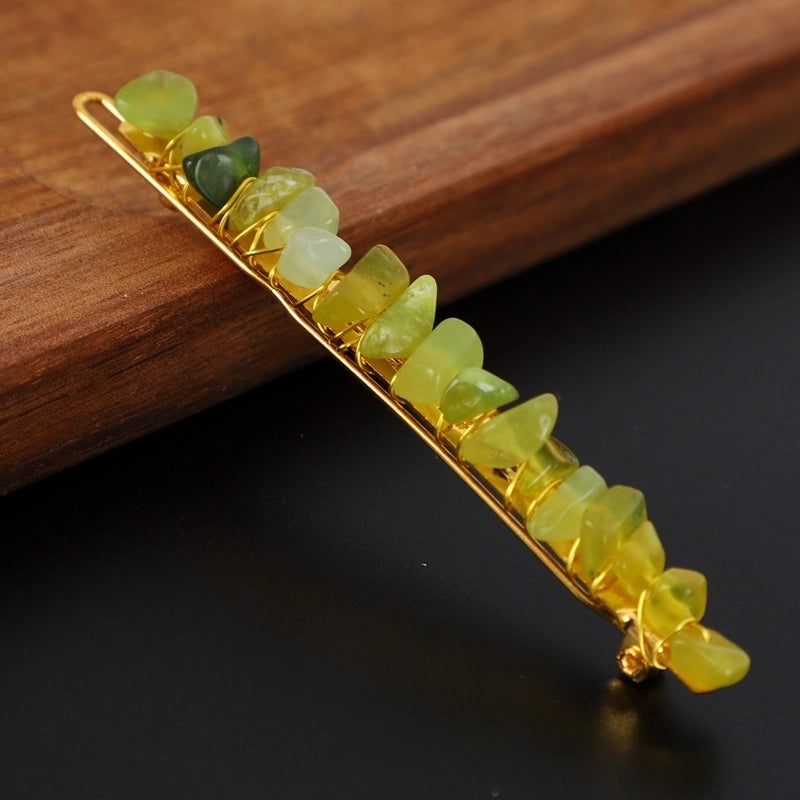 Women’s Retro Geometric Natural Crystal Hair Clip