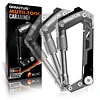 Carabiner Multitool with Pocket Knives, 8-in-1 EDC Carabiners, Serrated Knife, Rope Cutter, Screwdriver, Can Bottle Opener, Ruler, Folding Knife for Camping Hiking