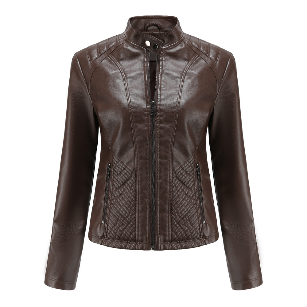 Casual Leather Simple Biker Jacket