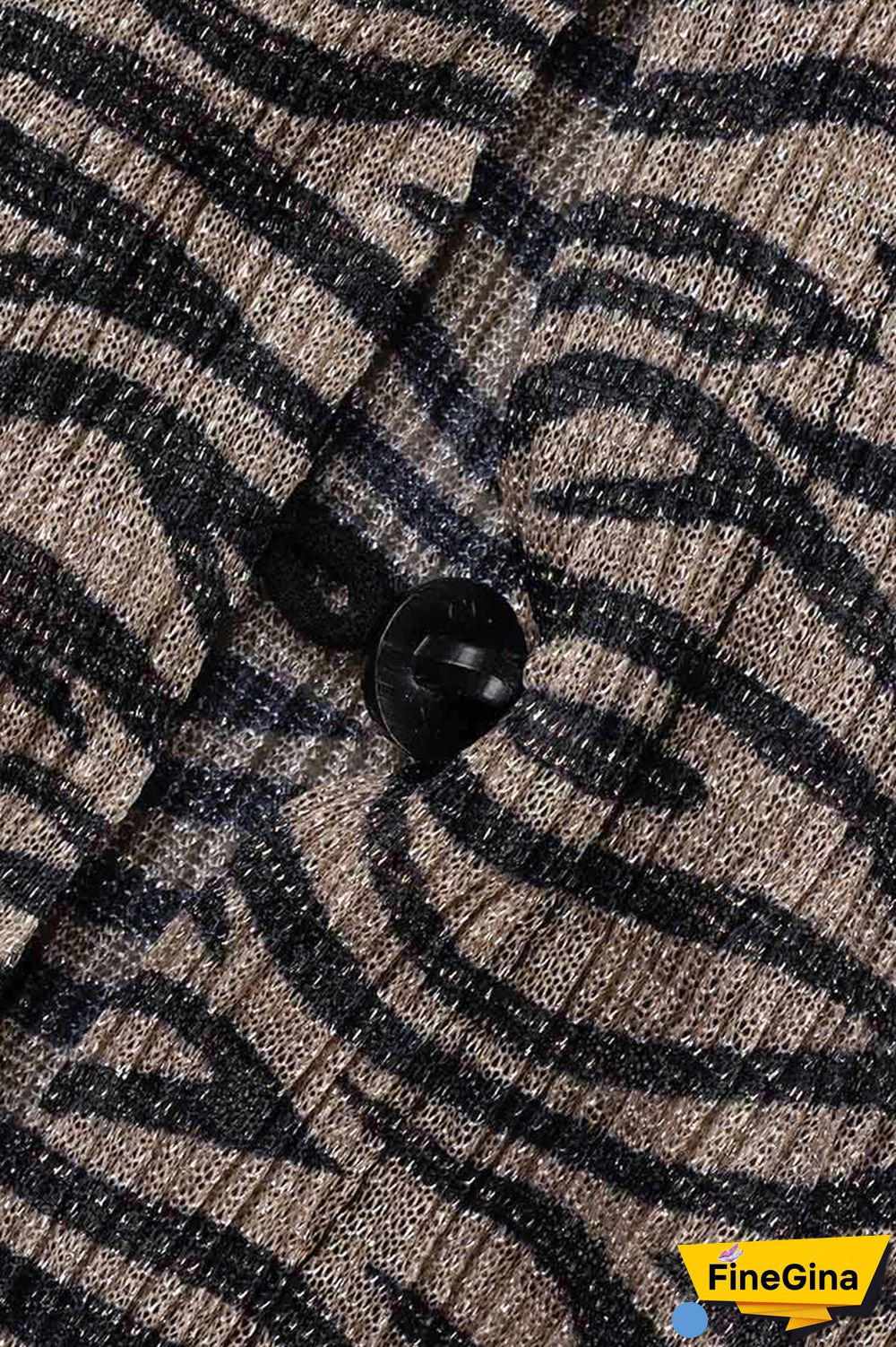 Zebra Sexy Print Patchwork Long Sleeve Two Pieces