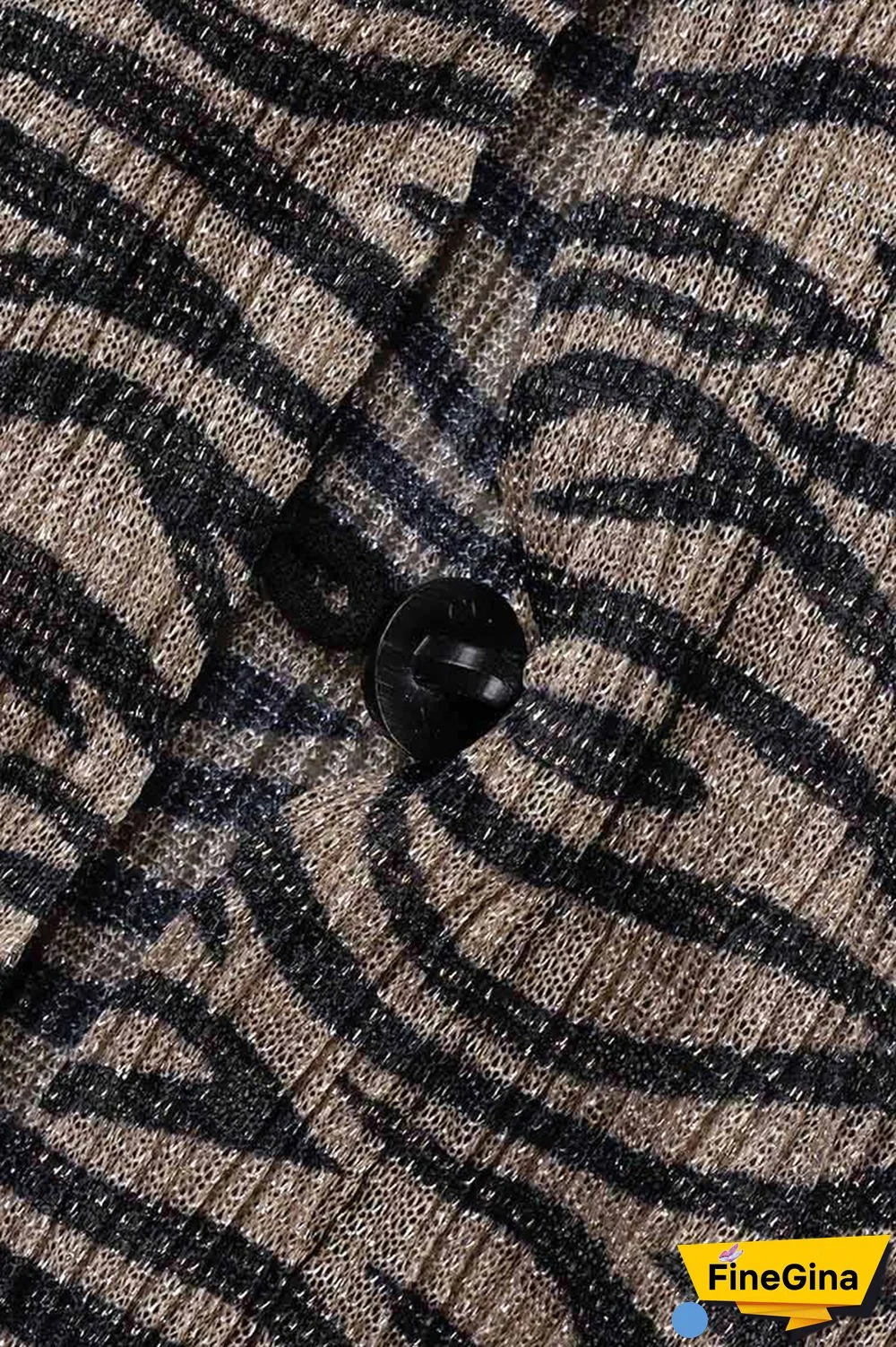 Zebra Sexy Print Patchwork Long Sleeve Two Pieces