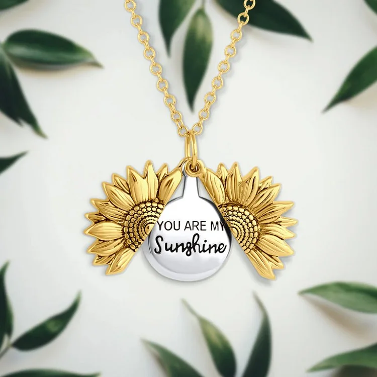 You Are My Sunshine Sunflower Necklace