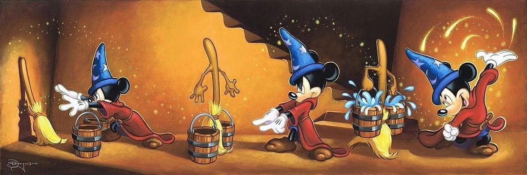 Disney Magic Mickey 30*90CM(Canvas) Full Round Drill Diamond Painting gbfke
