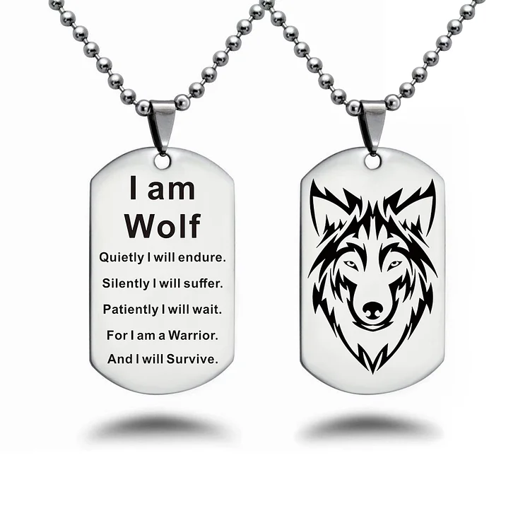 For Self - I am Wolf Pendant Necklace