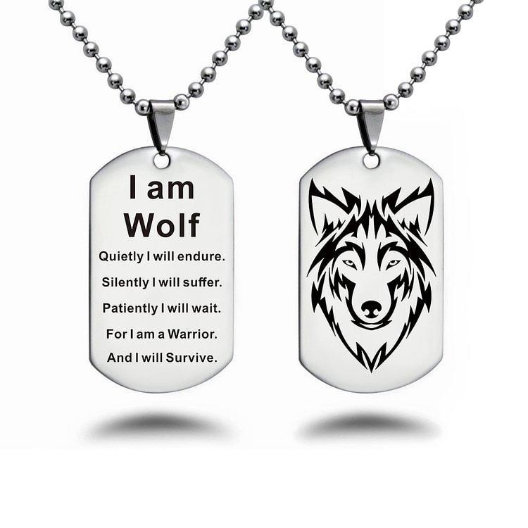 For Self - I am Wolf Pendant Necklace