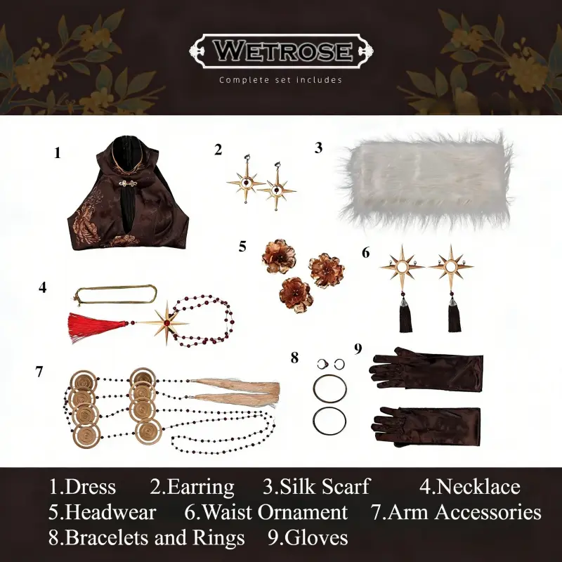 [Wetrose] In Stock Wuthering Waves & Dao Xiang Cun Collab Augusta Dress Game Outfit Cosplay Costume