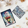 (US Local)Christmas Owl A5 Size Diamond Painting Notebook Set with 4Pcs Bookmark Gift