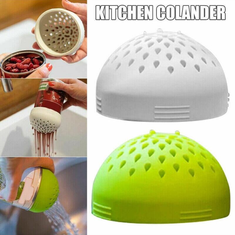 Multi-Use Portable Can Drainer Lid Silicone Filter (2pcs)