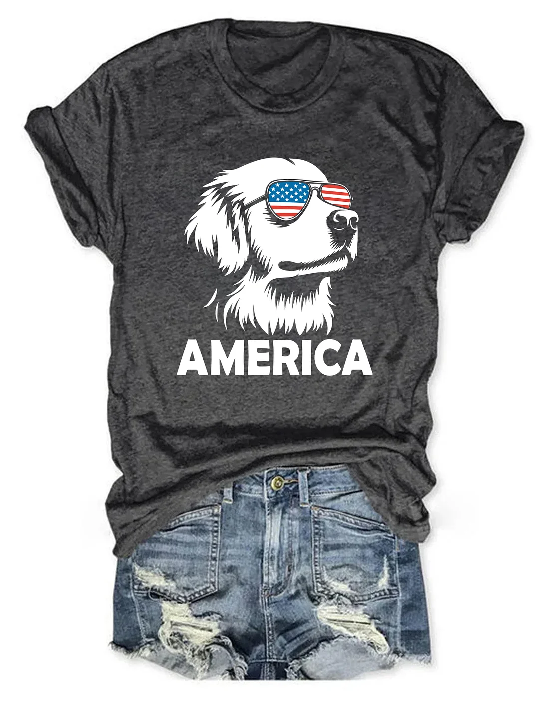 Golden Retriever America 4th Of July T-shirt