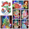 5D Christmas Diamond Painting Hanging Light Festive Rhinestone Lamp Pendant Kits
