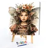 【Clearance Sale】Flowers Butterfly Girl-Paint by Numbers Acrylic Paintingg 40*40CM(Watercolor)