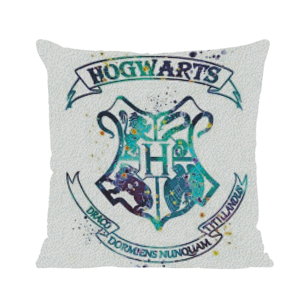 11CT Printed Harry Potter Cross Stitch Pillowcase Embroidery Pillow Cover Decor gbfke
