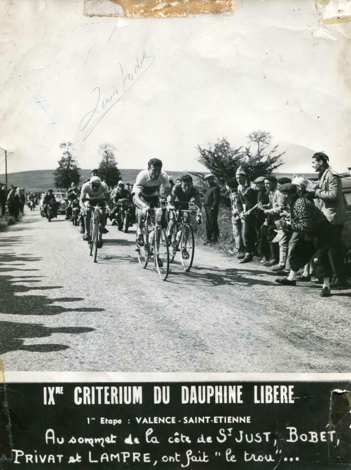 Louison Bobet CYCLIST autograph, signed vintage Photo Poster painting