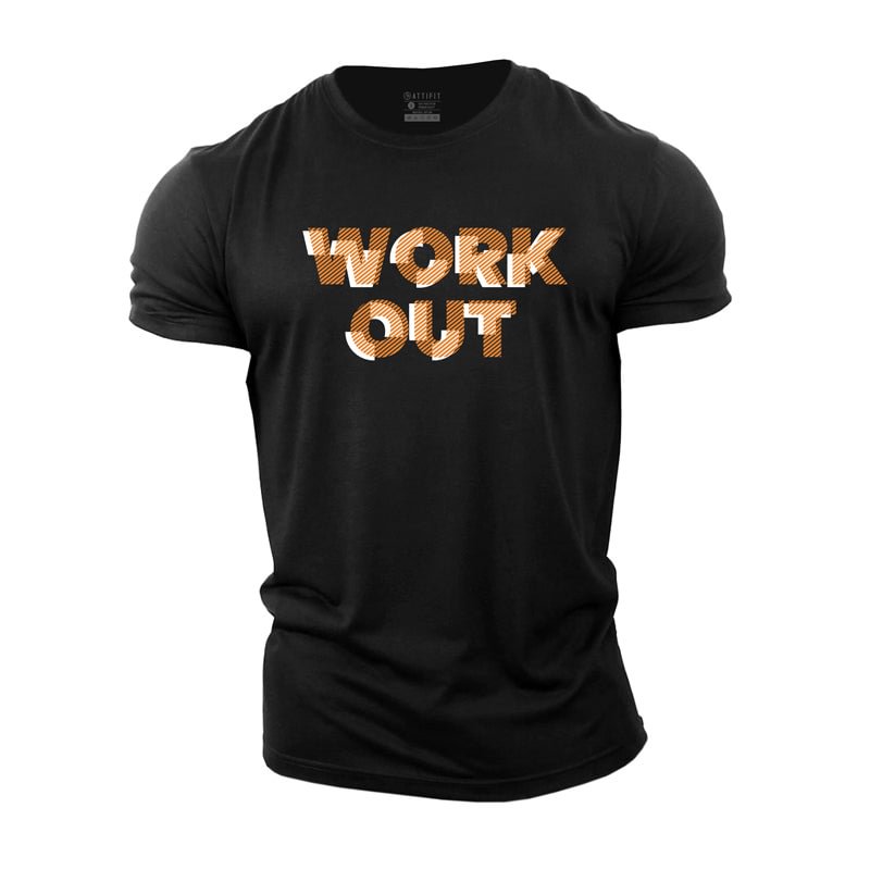 Cotton Men's Workout Graphic T-shirts tacday