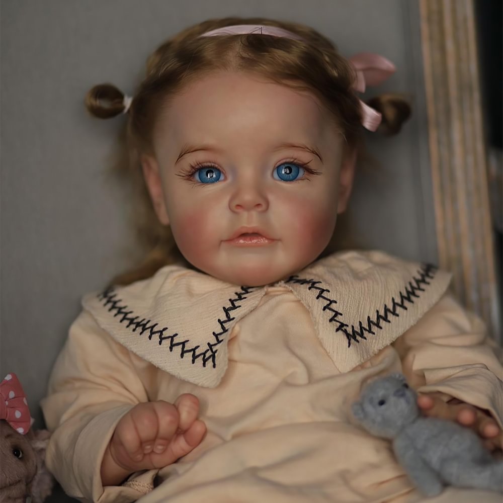 17'' & 22'' Baby Reborn Toddler Doll Real Lifelike Handcrafted Reborn Baby Girl Doll Toy with Gift Set Named Linnea